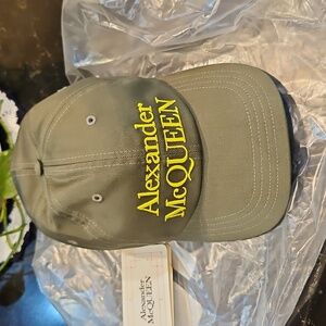 Alexander McQueen Olive Green Cap